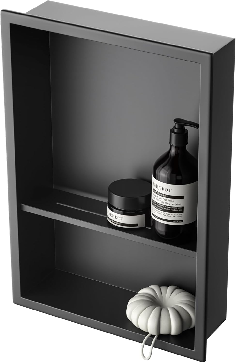 Stainless Steel Shower Niche 18in X 12in Matte Black Design