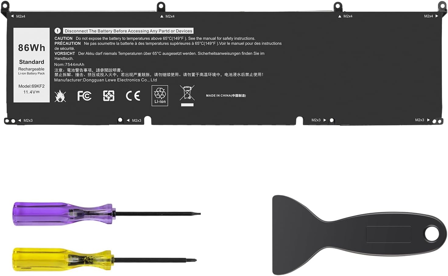 TREE.NB 69KF2 Battery Replacement for Dell XPS and Precision