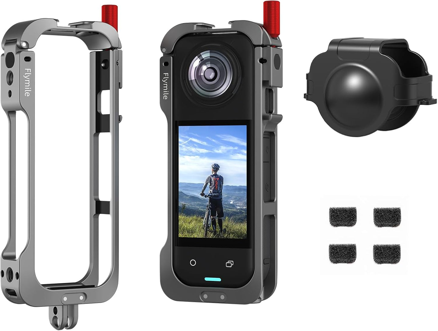 Insta360 X5 Aluminum Metal Cage with Quick Release Knob & More