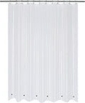 Premium Waterproof Shower Curtain Liner: 6 Magnets, 72x72