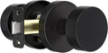 Matte Black Door Knob Passage Door Knob for Closet and Hallway