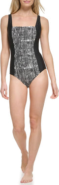 Calvin Klein Pleated-Front One Piece Swimsuit - Sculpting Detail
