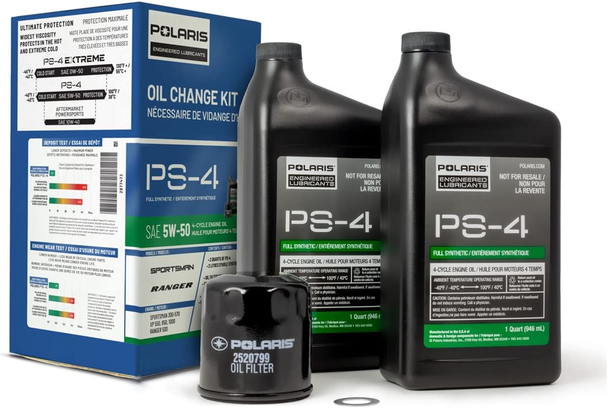 Polaris PS4 Oil Change Kit for RANGER, Sportsman, Scrambler