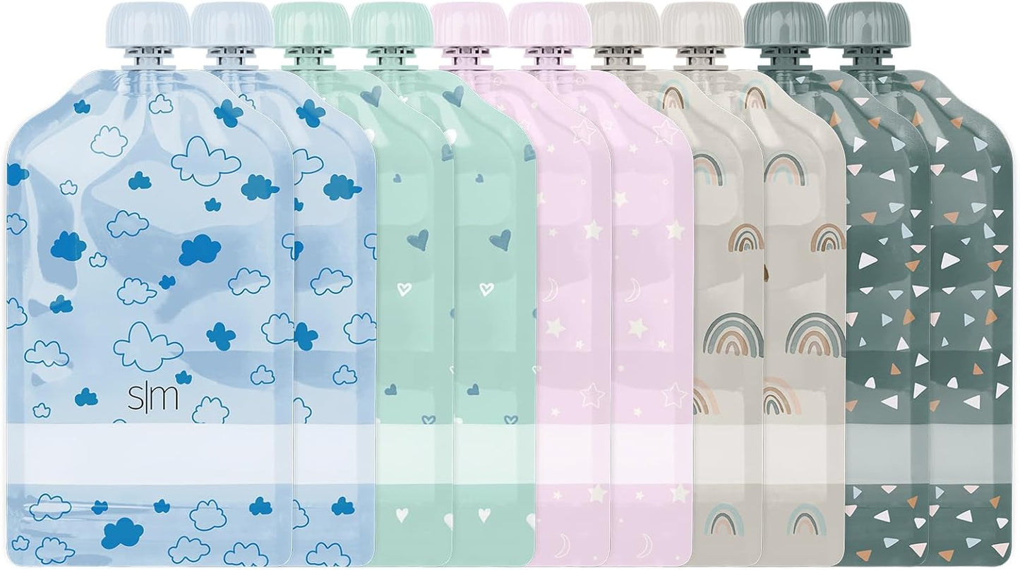 Refillable Baby Food Pouches | BPA-Free, Food-Safe, Freezer-Safe | 10pk 5oz