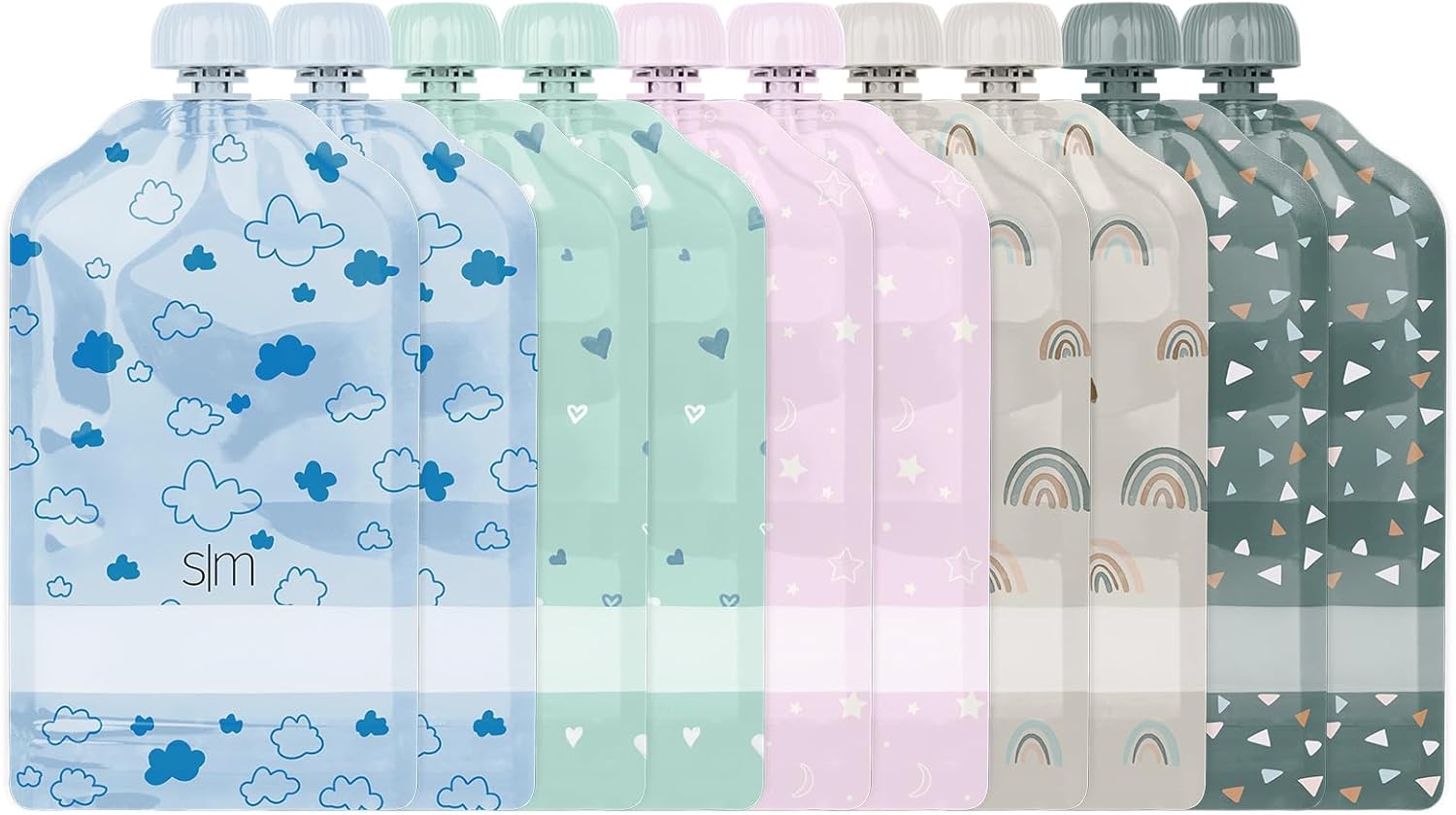 Refillable Baby Food Pouches | BPA-Free, Food-Safe, Freezer-Safe | 10pk 5oz