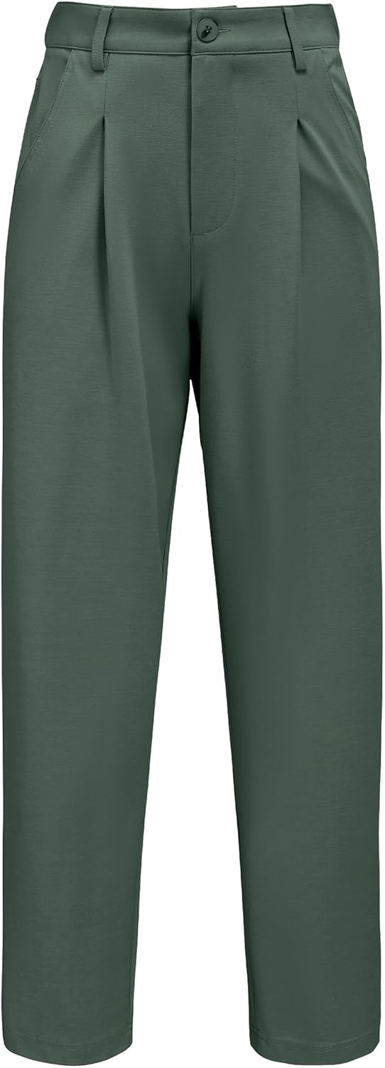 Arach&Cloz Women's Stretch Wrinkle-Free Comfort Ankle Pants