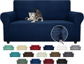 Super Stretch Loveseat Sofa Cover Navy Blue - Pet Friendly Protector