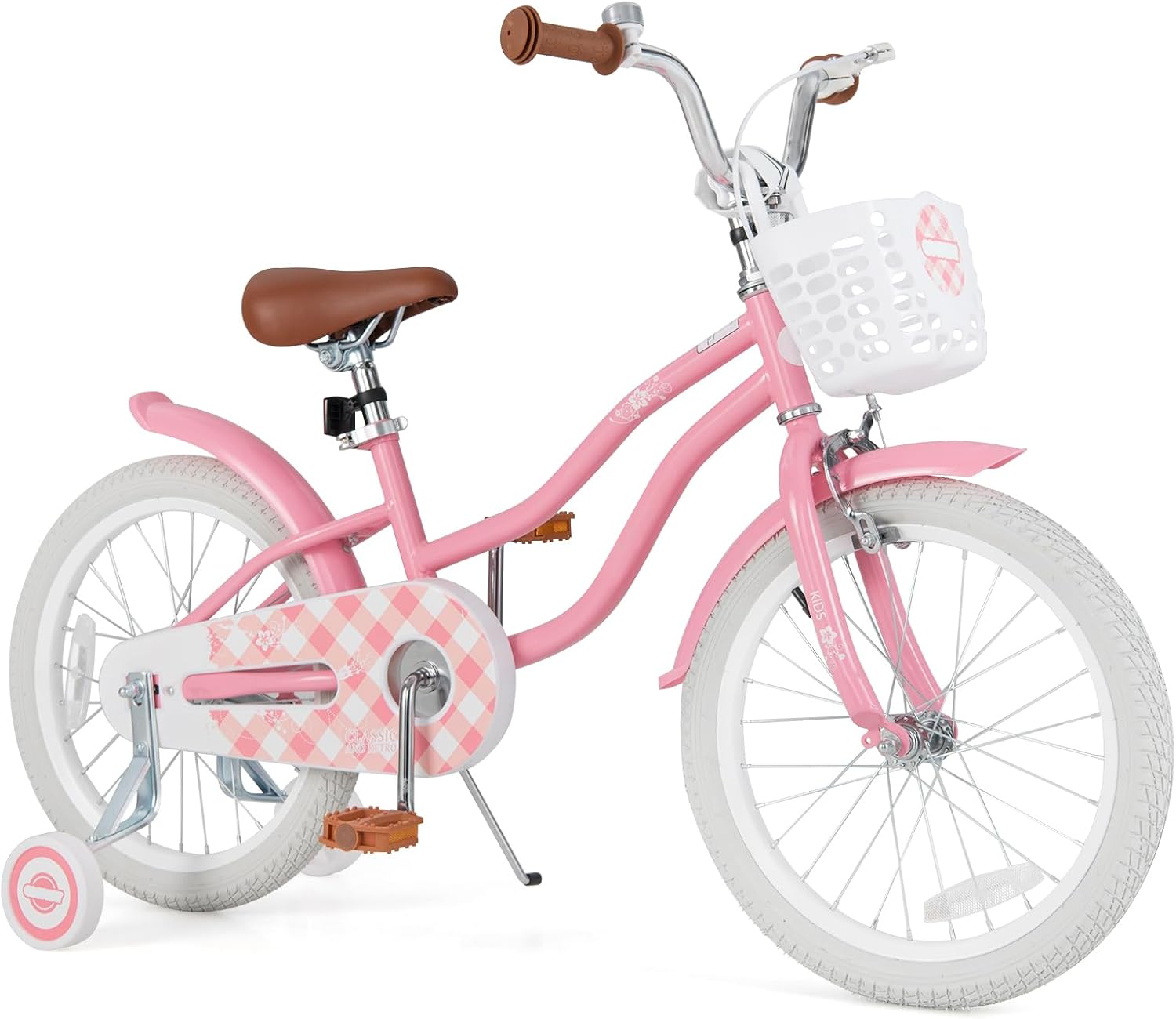 Kids Bike with Adjustable Seat and Removable Basket for Fun