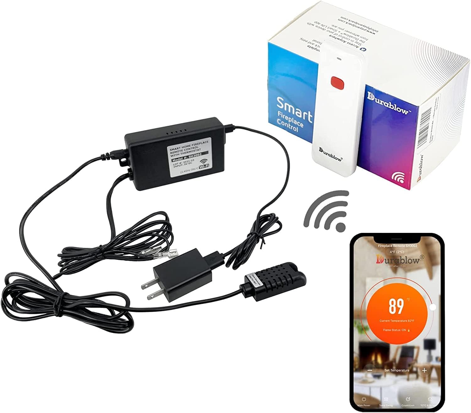 Durablow SH3002D-RH Smart Home Gas Fireplace Remote Control