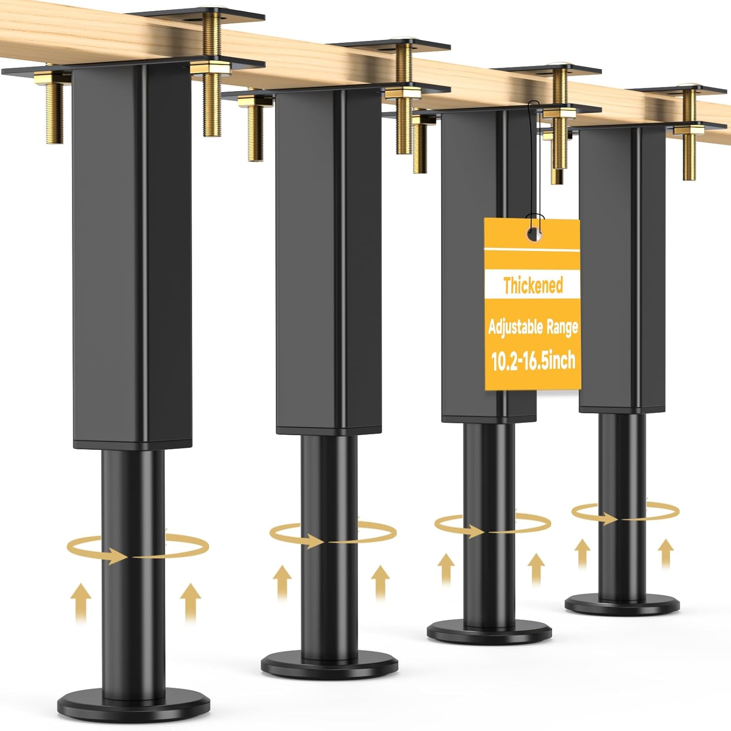 Adjustable Height Bed Support Legs for King and Queen Frames