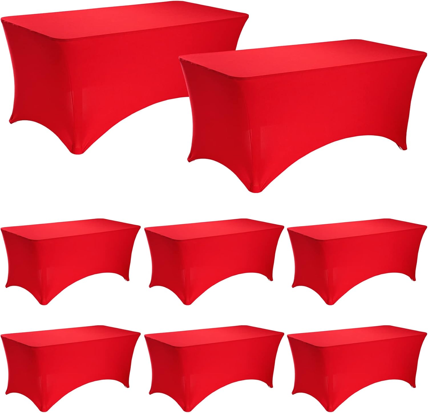 8 Pack 6FT Spandex Table Covers for Events and Parties
