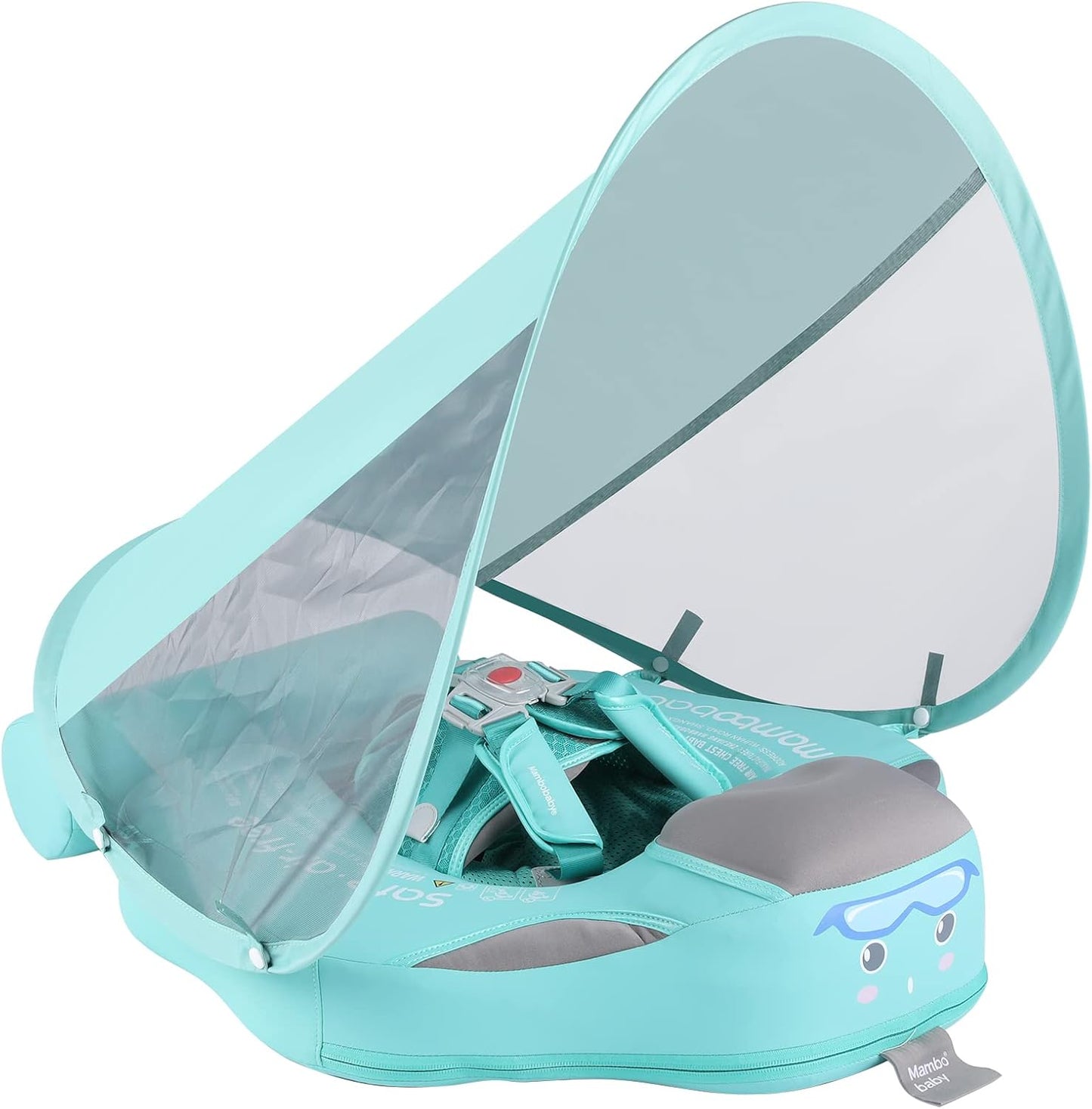 Mambobaby Baby Swim Float with Canopy for Safe Water Fun