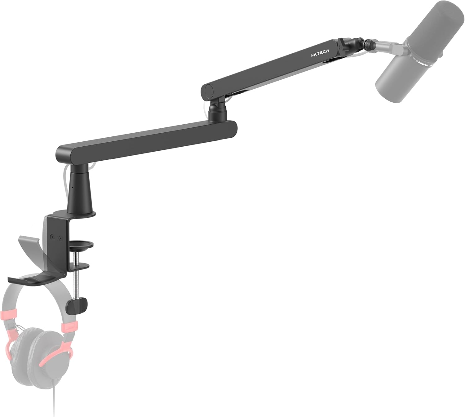 Low Profile Mic Boom Arm Stand for Gaming and Podcasting Use
