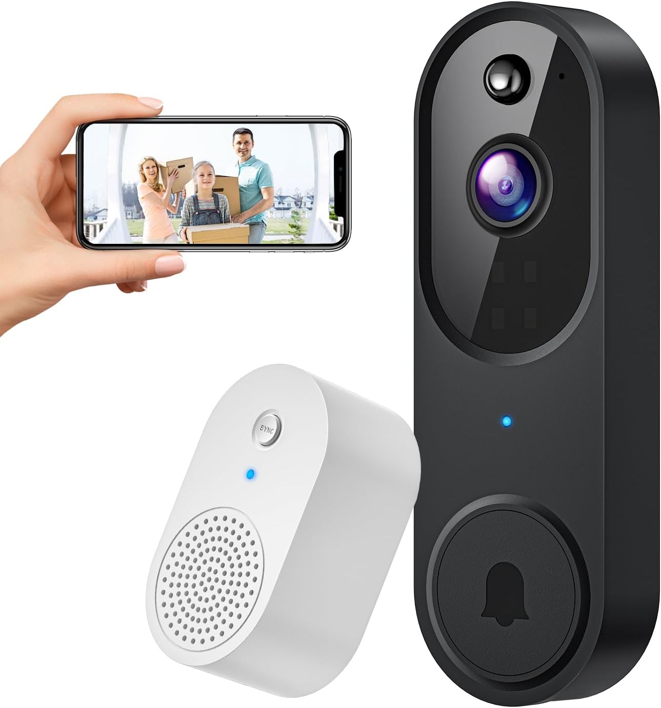 Smart Security: 1080p Doorbell Cam + AI Human Detection