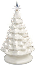 Ceramic Christmas Tree 15in Tabletop - Pre-lit Hand-Painted Holiday