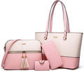 Women 4pc Handbag Set Tote Shoulder Satchel Wallet - Versatile Daily