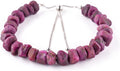 Raw Ruby Gemstone Bolo Bracelet - Handmade 925 Sterling Silver