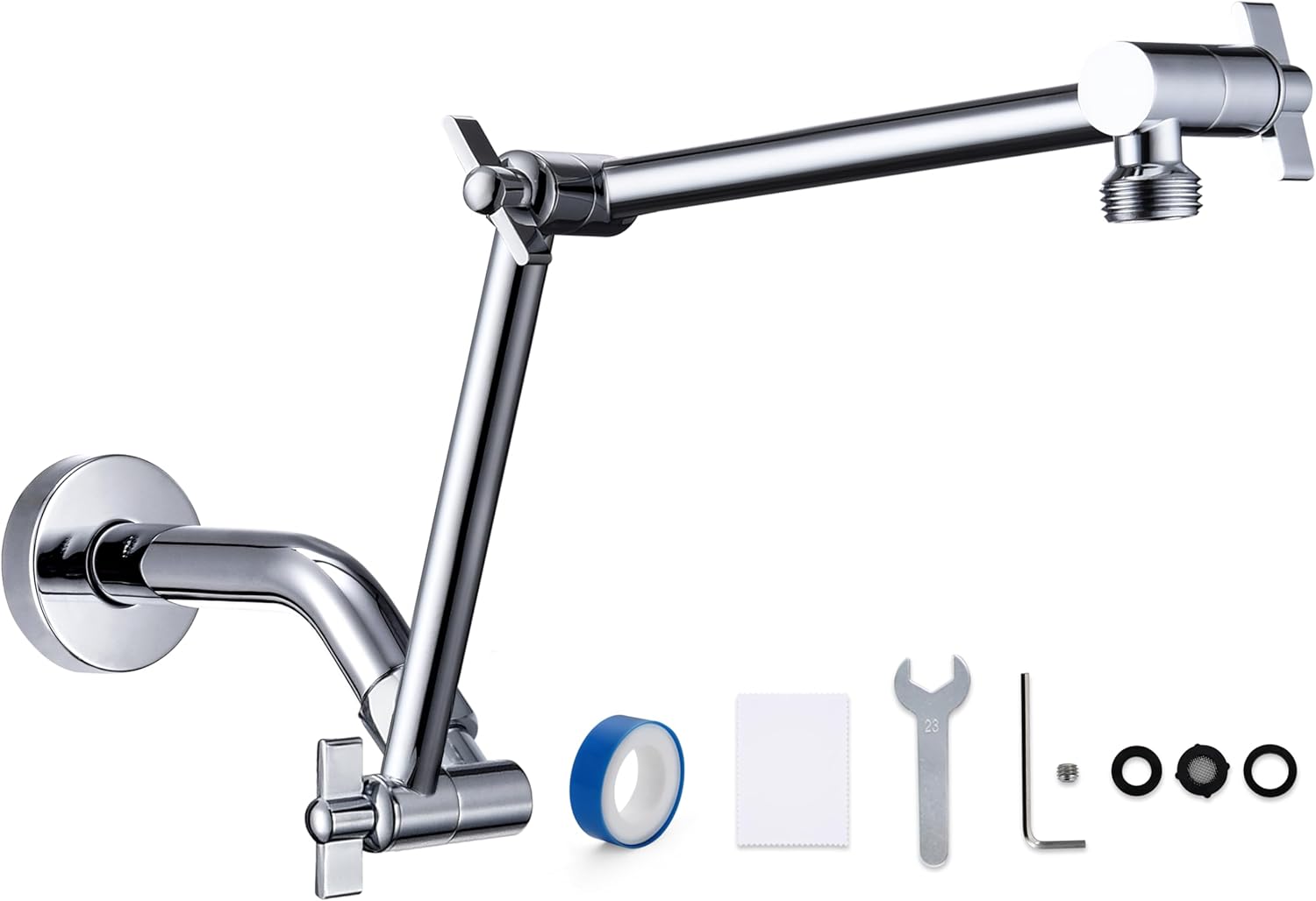 12 Inch Shower Head Extension Arm for Flexible Height & Angle