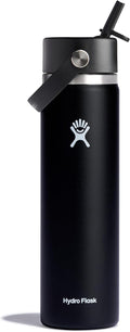 Hydro Flask Water Bottle 24 oz Wide Straw Lid - Keeps Drinks Cold