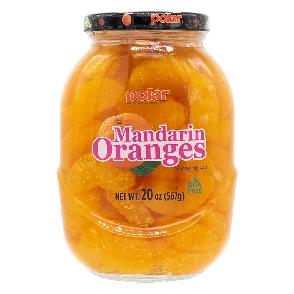 MW Polar Mandarin Oranges in Light Syrup, 20oz Glass Jars