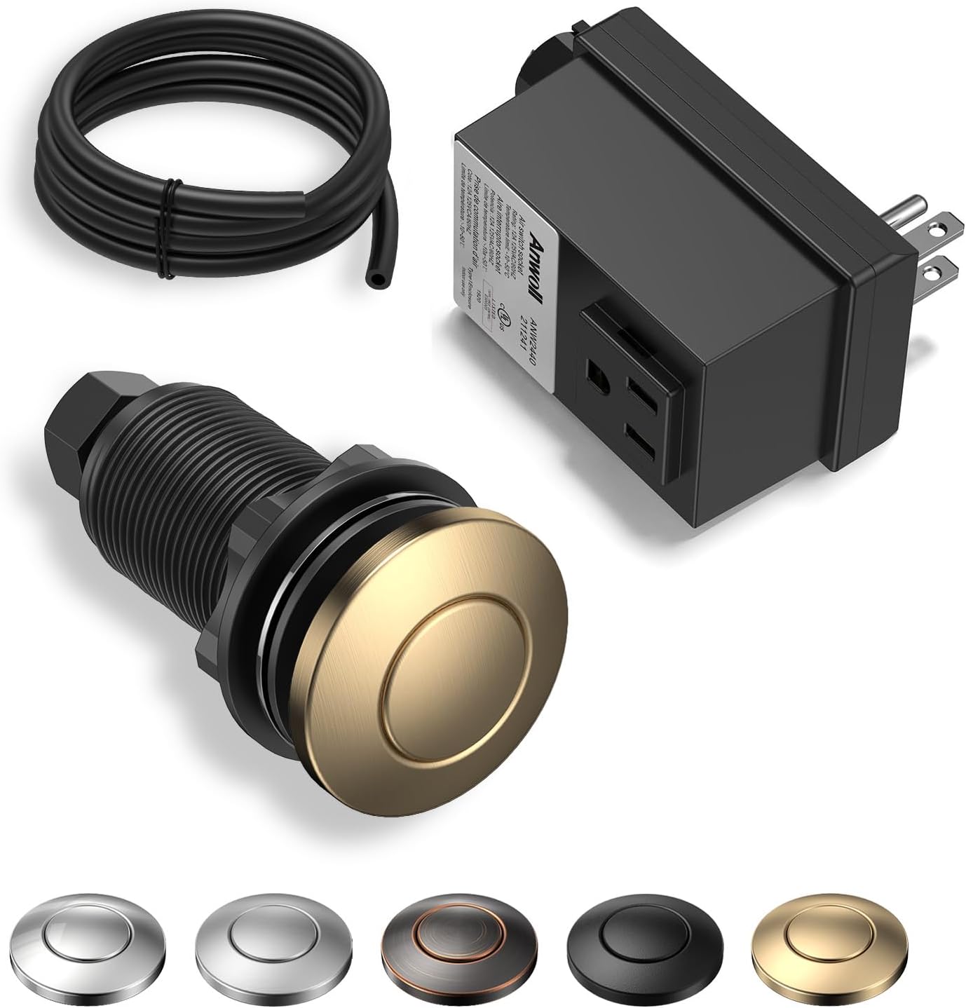 Garbage Disposal Air Switch Kit - UL Listed Wireless Button