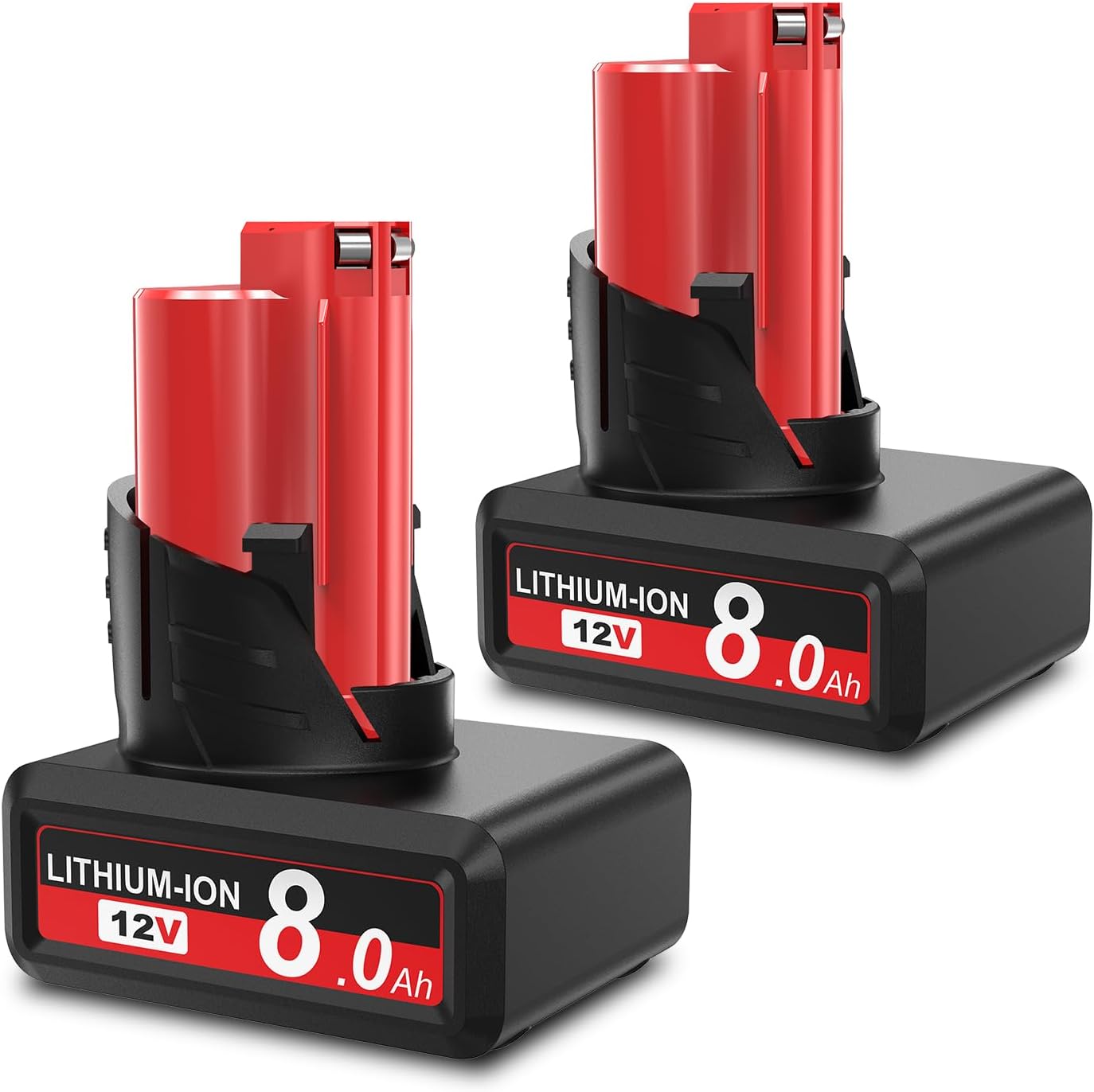 Upgraded 8.0Ah 12V Battery Replacement for Milwaukee M12 Tools
