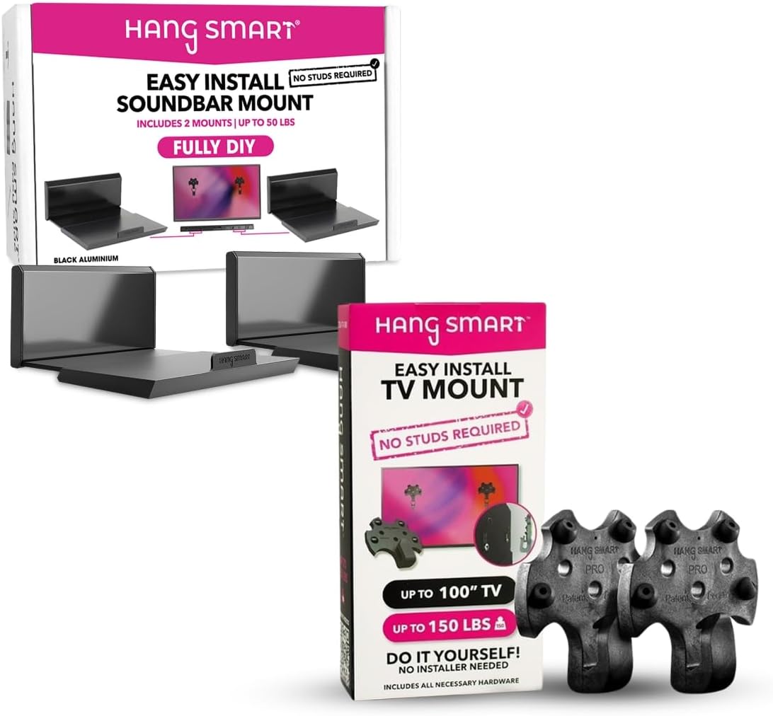 HangSmart TV & SoundBar Mount Bundle for Easy Installation
