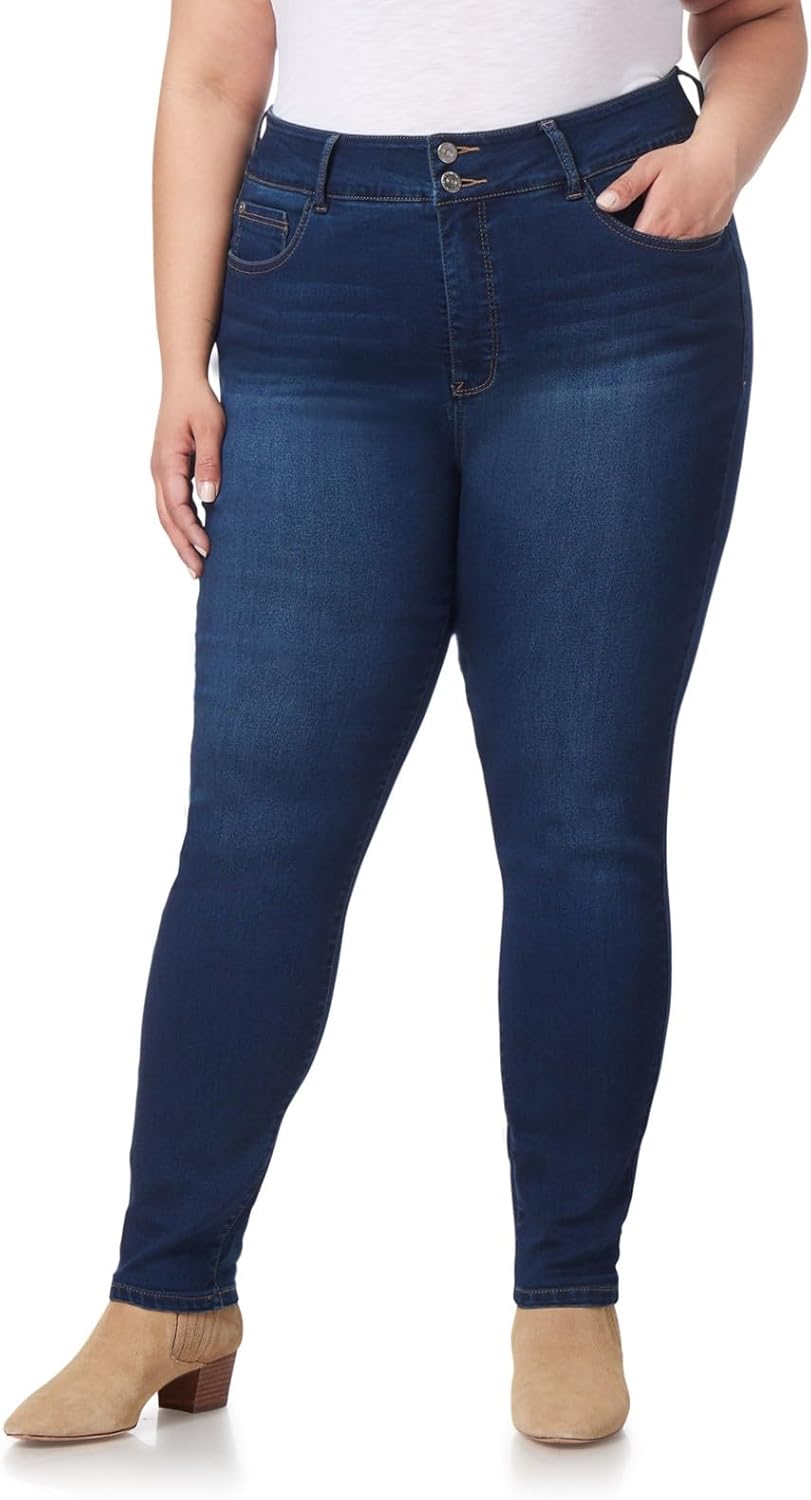 WallFlower Women's Ultra Skinny Mid-Rise Jeans for Every Body