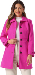 Allegra K Women's Winter Classic Outwear Overcoat with Pockets