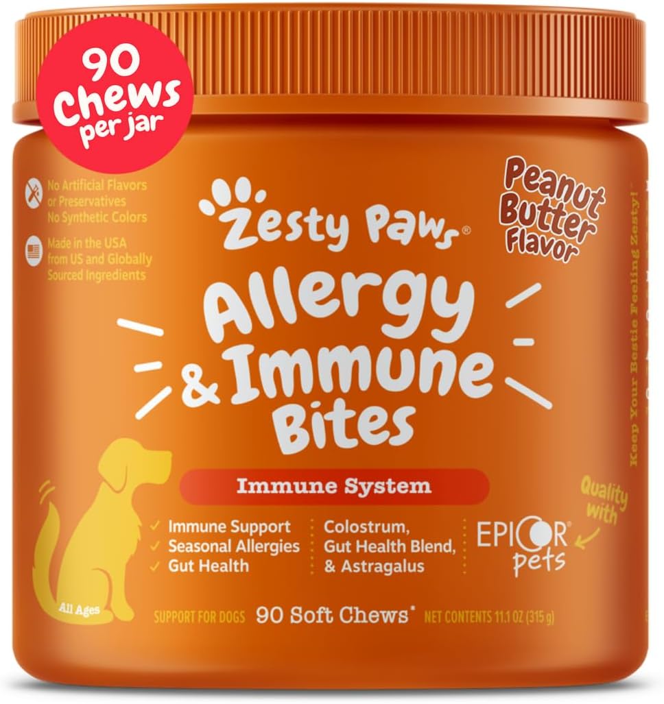 Zesty Paws Dog Allergy Relief Chews for Itchy Skin and Ears