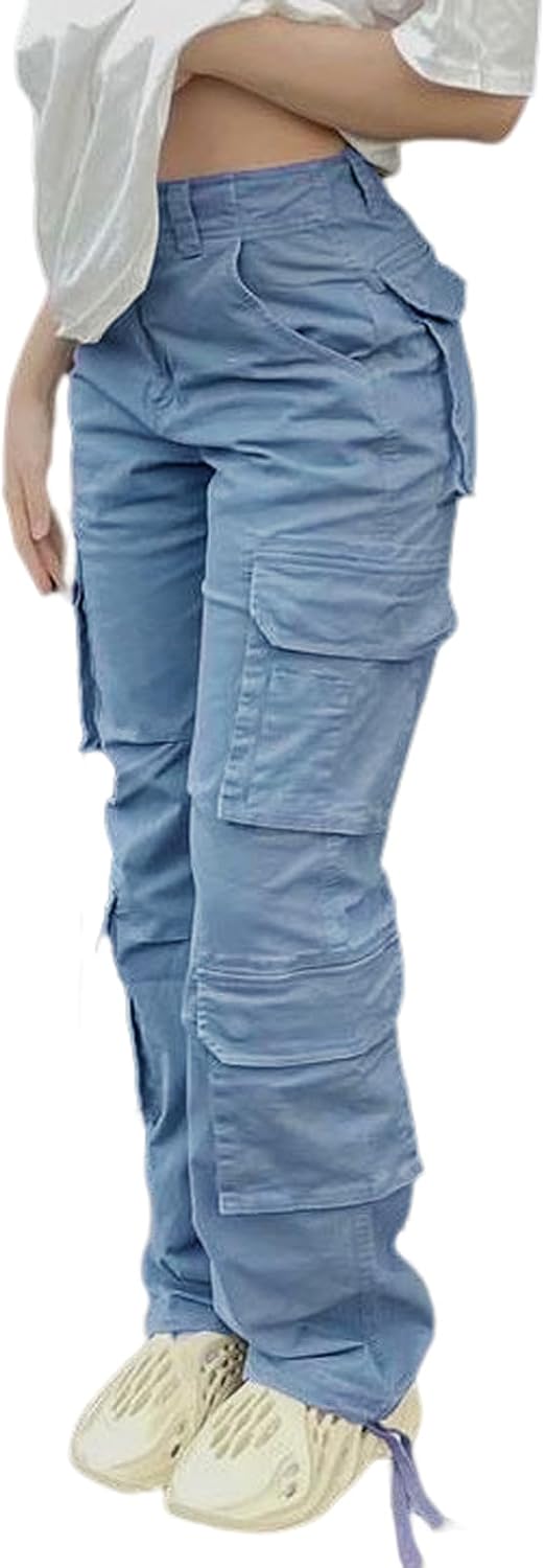 Viatabuna High Waisted Cargo Pants for Women Y2K Style