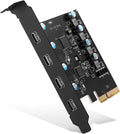 PCIe Gen3 x2 USB 3.2 Type C 4-Port Card - Internal USB Expansion