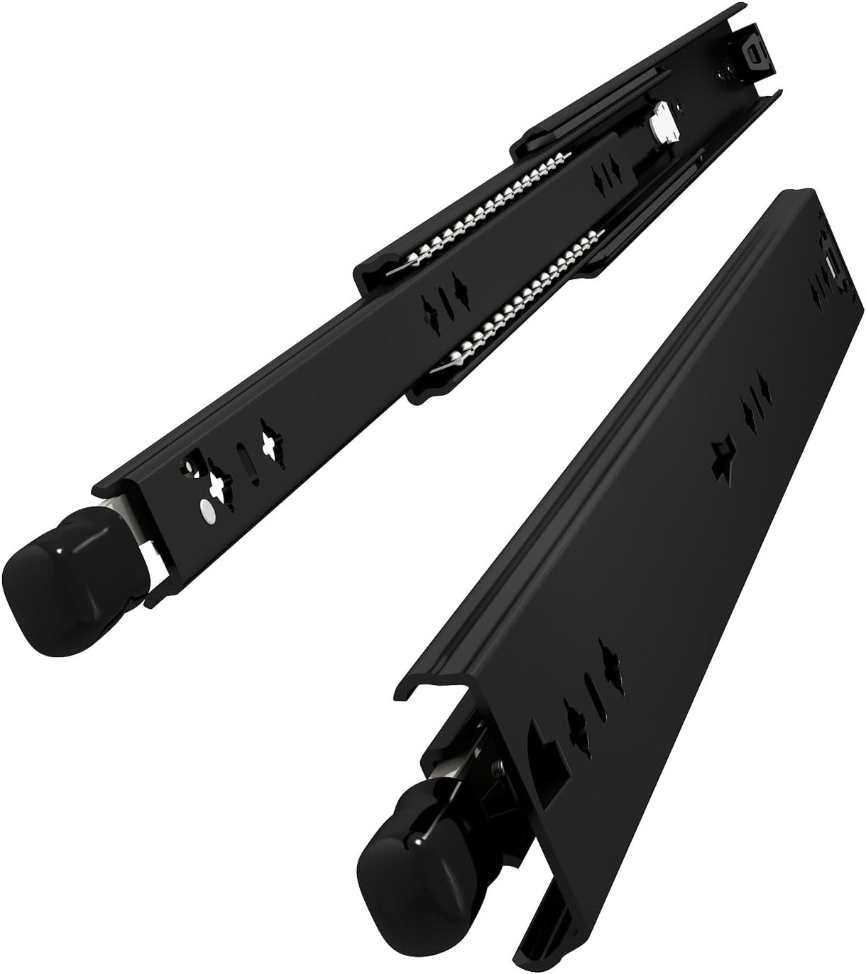 VADANIA 28 Black Heavy Duty Drawer Slide with Lock for Storage