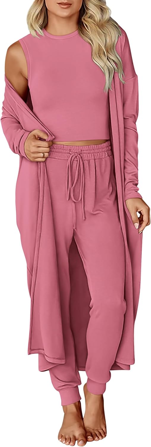 KIRUNDO 3 Piece Lounge Sets for Women Travel Outfits 2025