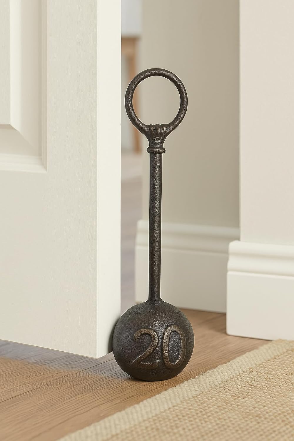 Lulu Decor Cast Iron Doorstop with Handle for Home and Office