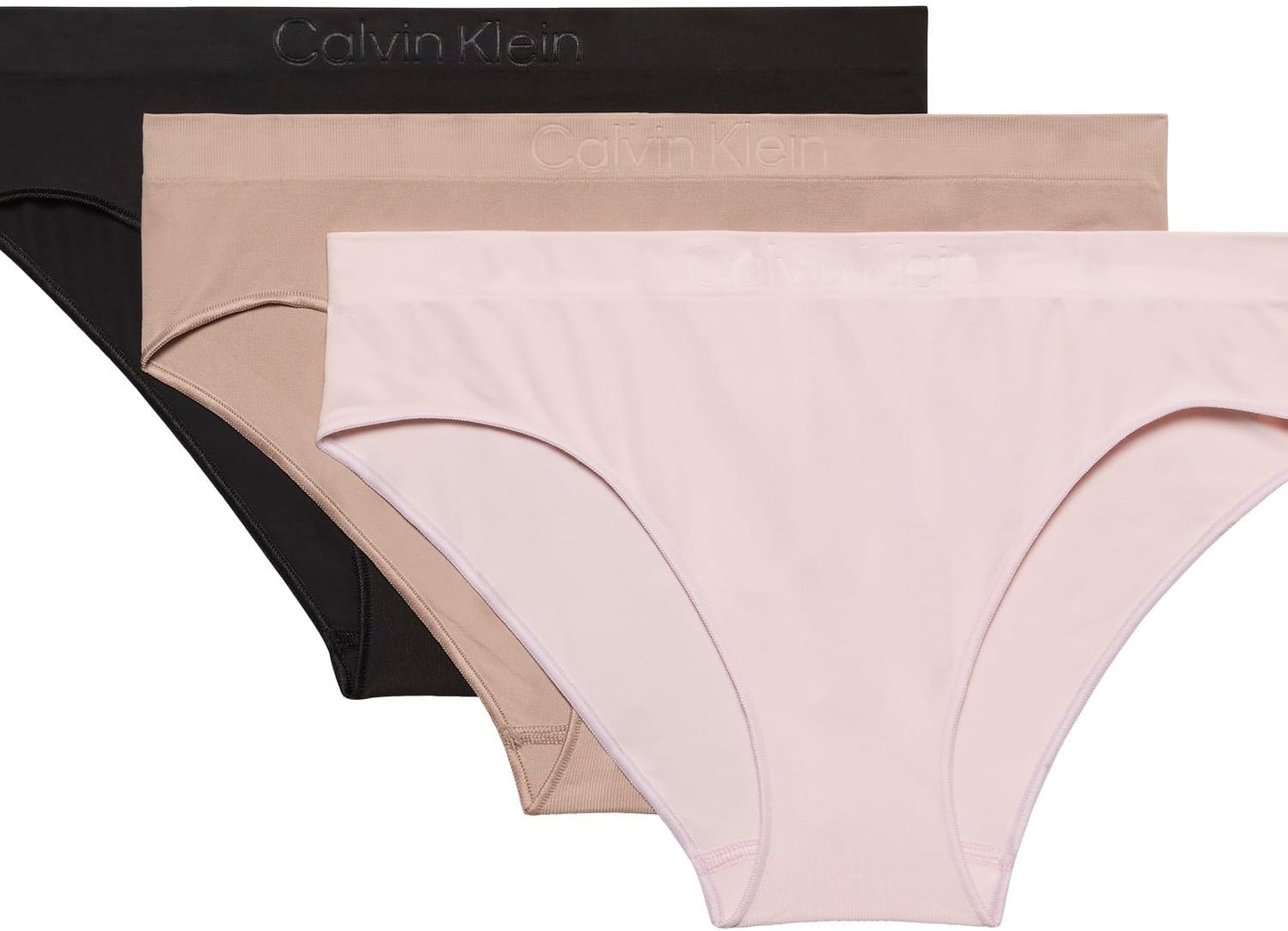 Calvin Klein Women's Bonded Flex Seamless Mid Rise Bikini 3-pack