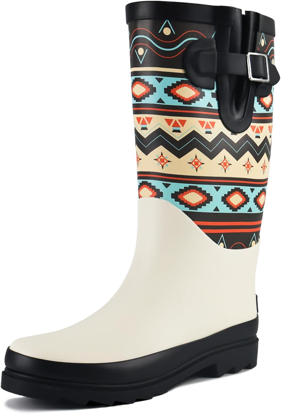 Waterproof Ladies Tall Knee High Rubber Rain Boots for Comfort