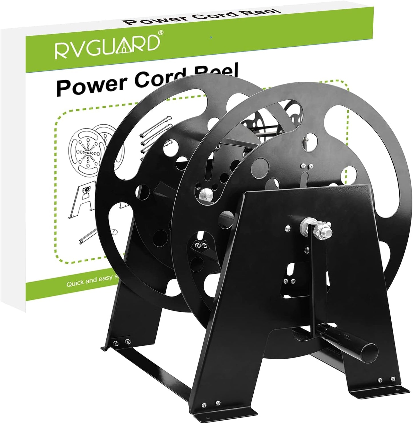 RV Power Cord Reel for Heavy Duty 50A Cords - 50ft Storage Solution
