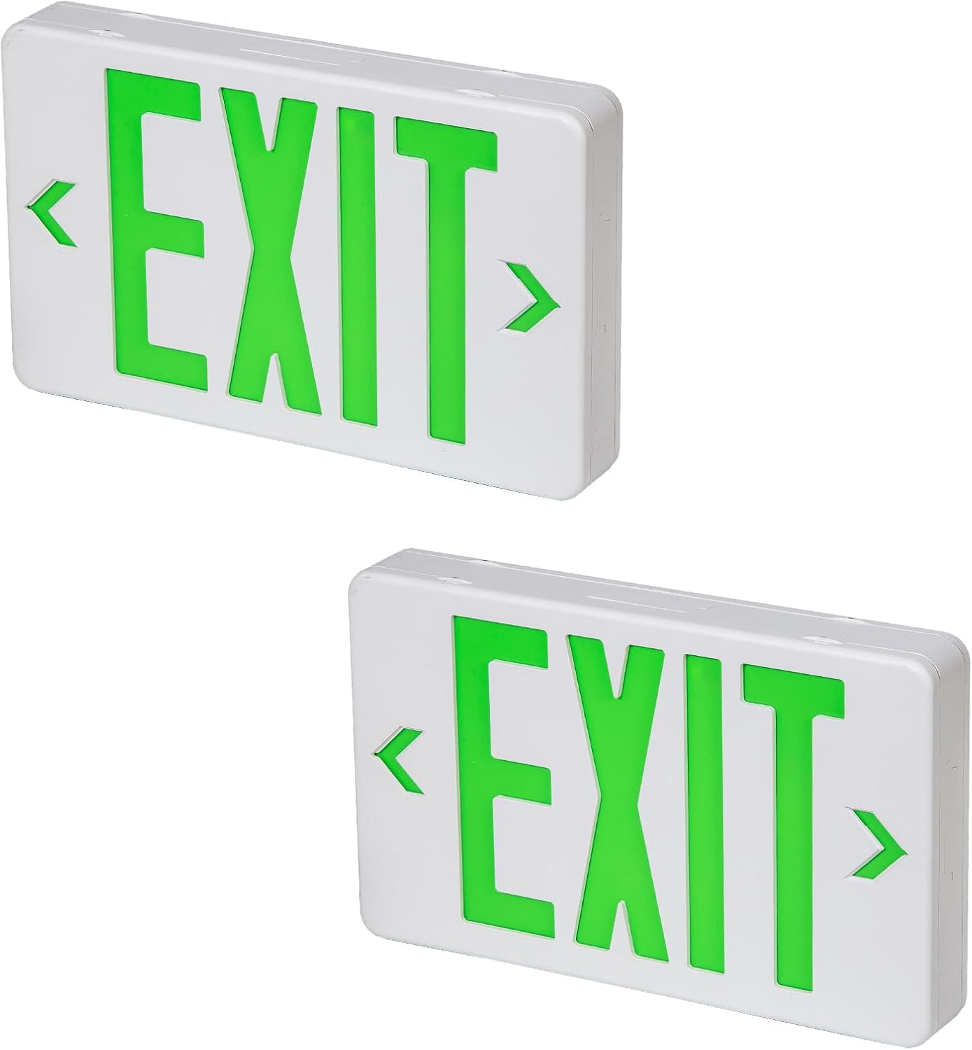TANLUX Green Exit Sign with Battery Backup for Emergency Lighting