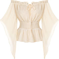 Scarlet Darkness Women Renaissance Off Shoulder Bell Sleeve Blouse out