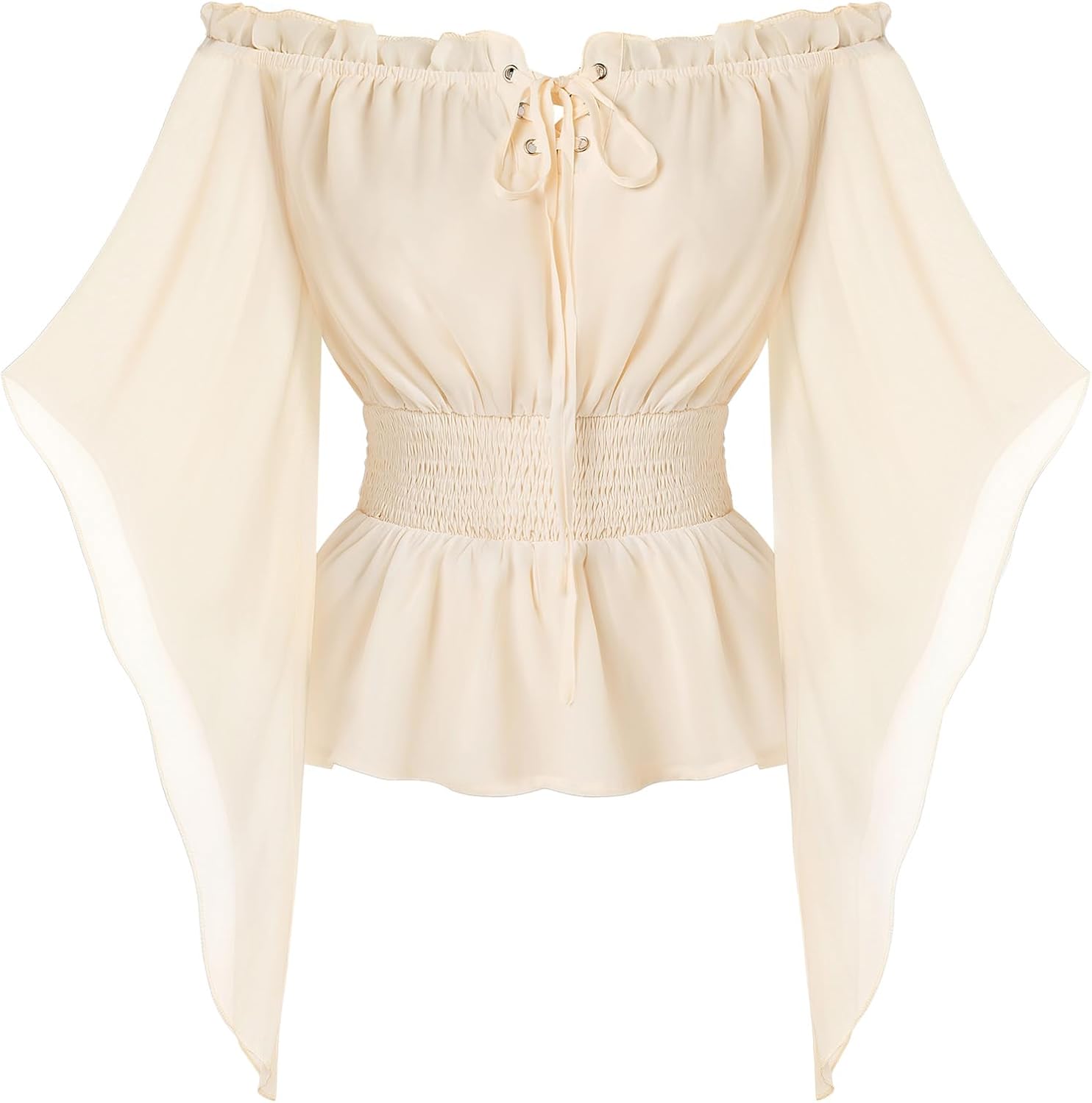 Renaissance Off Shoulder Bell Sleeve Blouse for Women