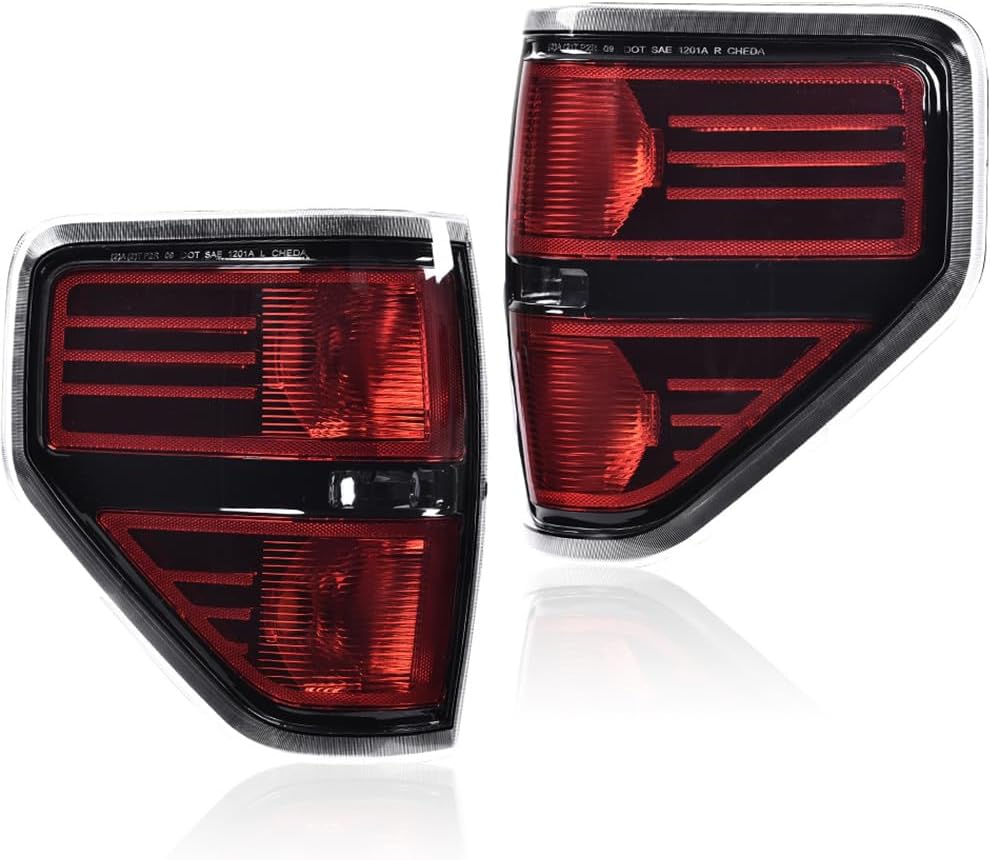 PIT66 Tail Lights for 2009-2014 Ford F150 Pickup - Black Lens