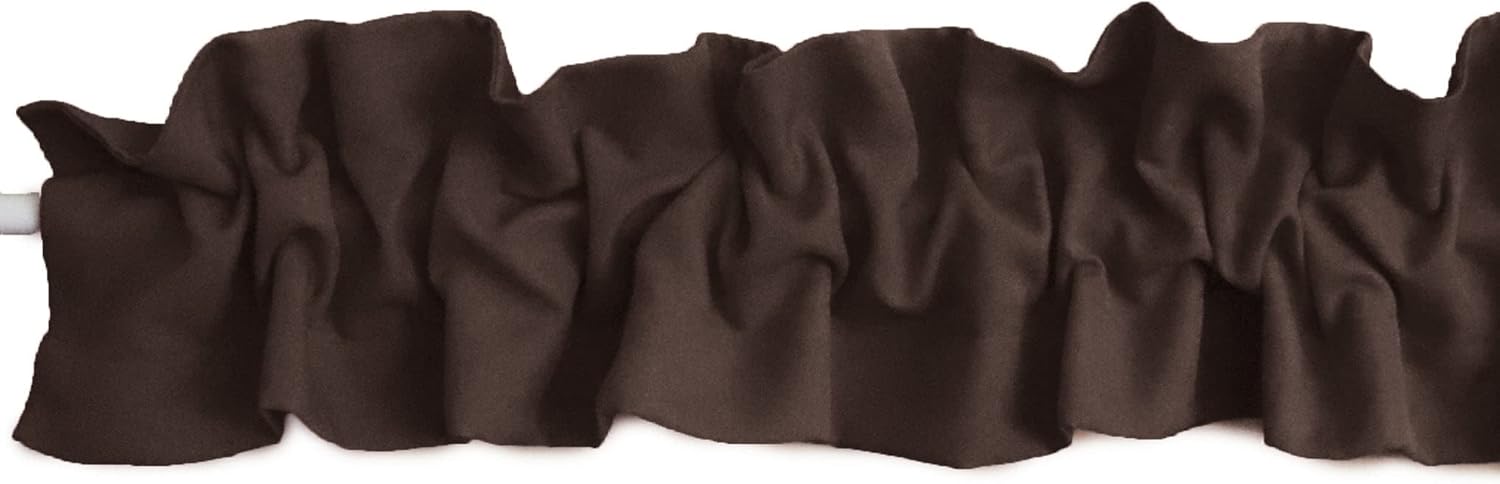 Solid Poplin Sleeve Topper Window Valance for Home Decor