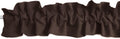 Poplin Sleeve Topper Window Valance 120in x 9in Brown - Light