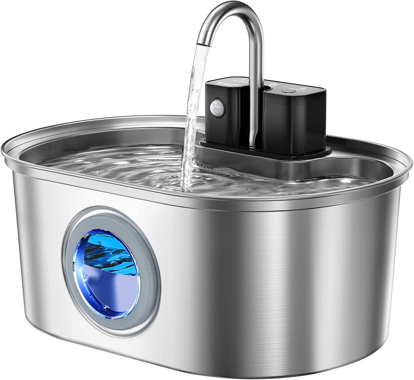 Stainless Steel Cat Water Fountain with Large 108oz Capacity