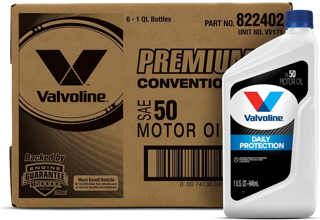 Valvoline Daily Protection SAE 50 Motor Oil for Engine Care