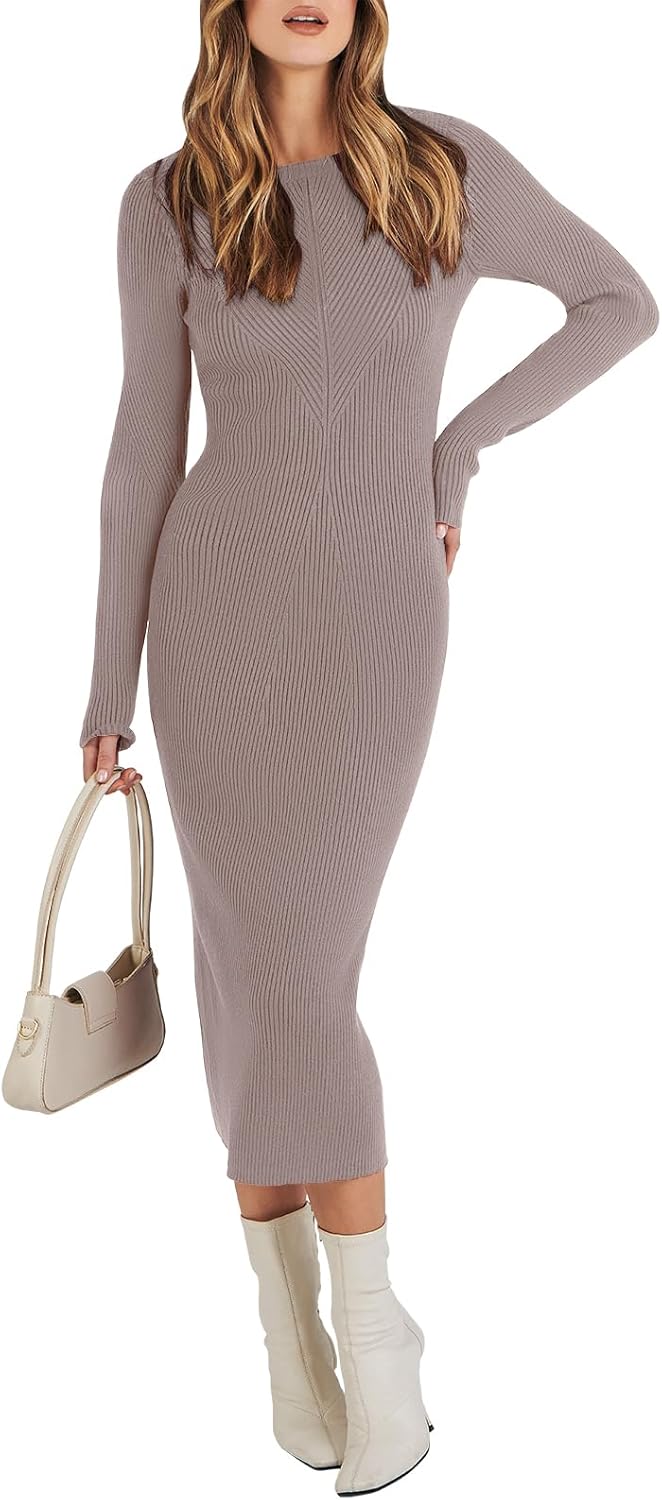 Womens Long Sleeve Sweater Dress for Trendy Fall Outfits