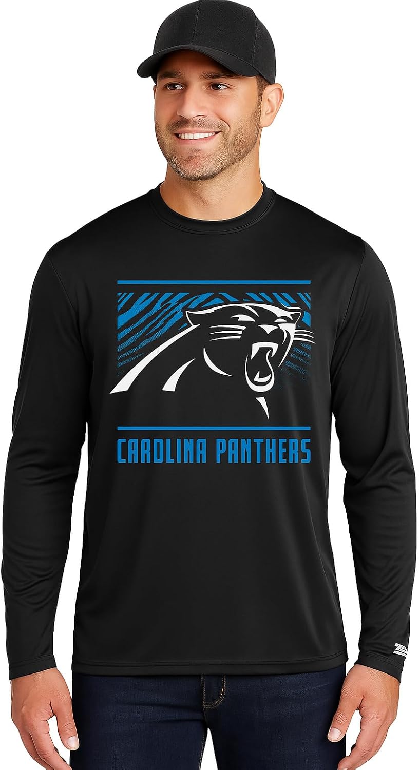Zubaz NFL Men's Long Sleeve Team Graphic T-Shirt for Fans