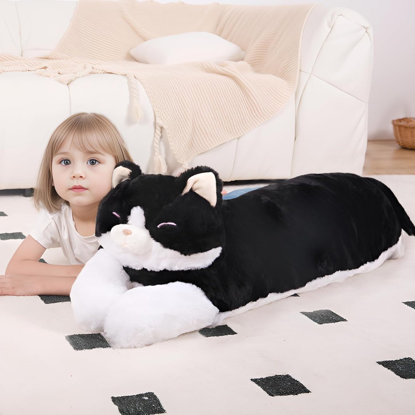40ft' Jumbo Cat Plush Stuffed Animal for Kids and Adults