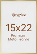 15x22 Aluminum Picture Frame Gold - Elegant Wall or Table Display